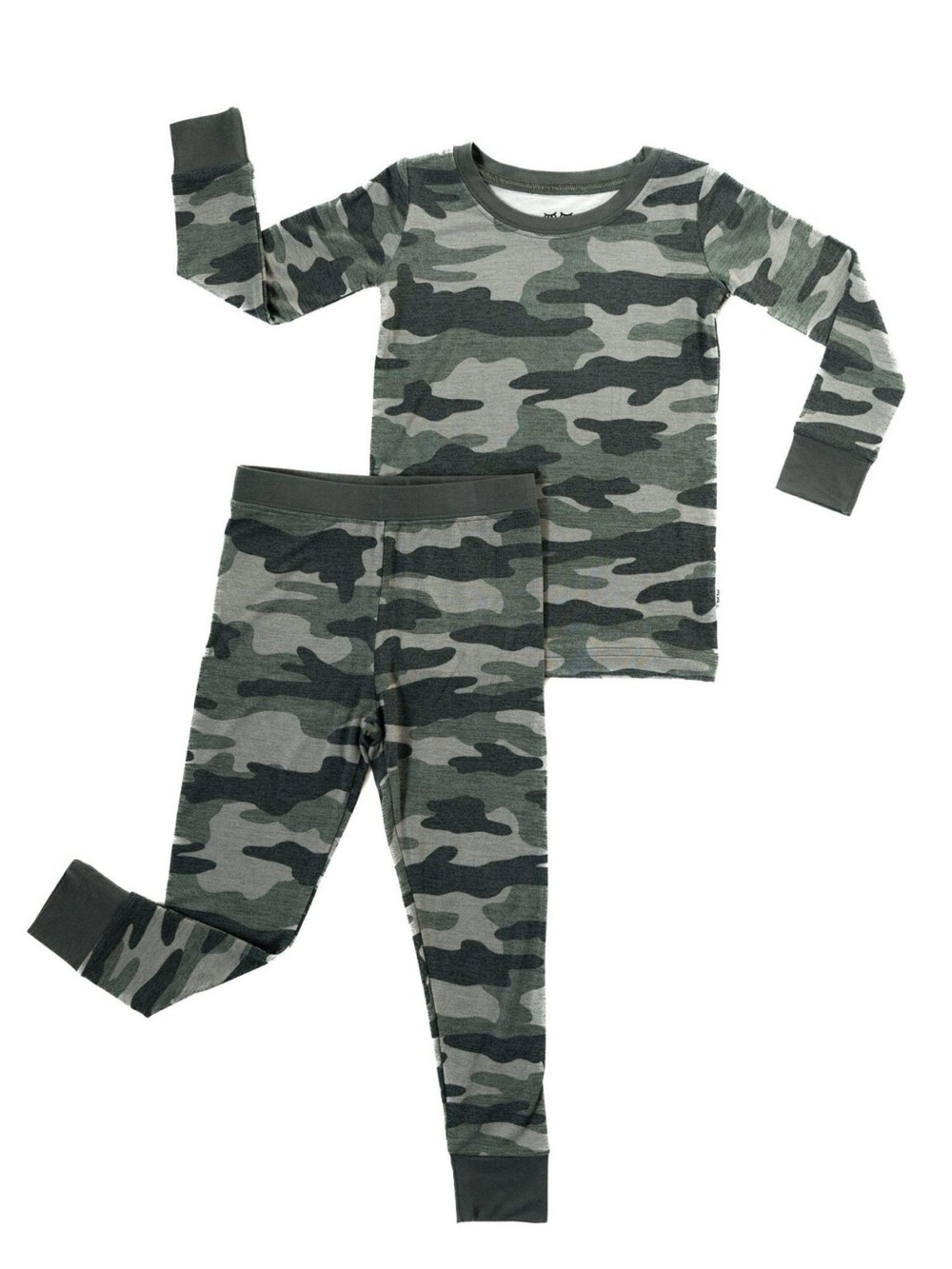 Little Sleepies- Vintage Camo Two-Piece Long Sleeve/Pants Bamboo Pajama Set, 3T